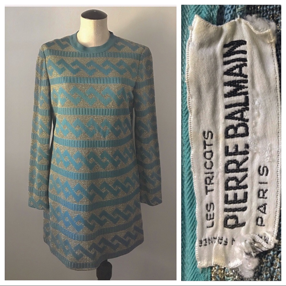 1960s Mod Pierre Balmain Sparkle Knit Dress
